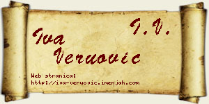 Iva Veruović vizit kartica